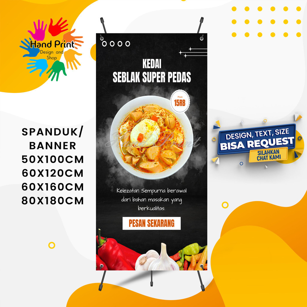Jual Spanduk Banner MMT Seblak Pedas Seblak Kuah Makanan Jajanan ...