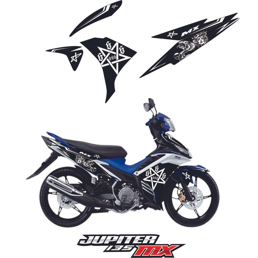 Jual Decal Striping Stiker Jupiter Mx New Variasi Motif Medusa