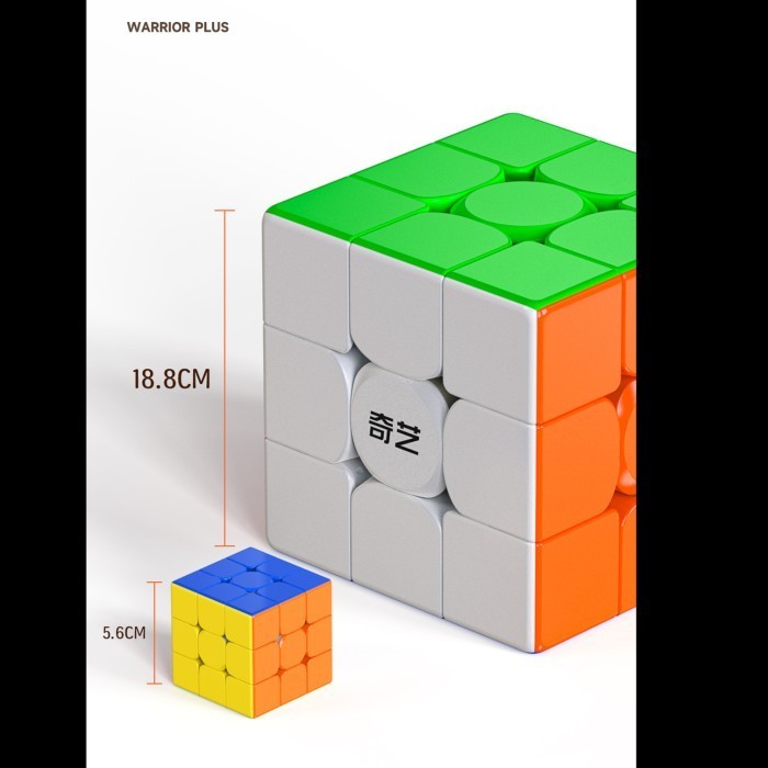 Jual Puzzle Kubus Teka Teki 3x3 Raksasa Jumbo 18 cm Qiyi Warrior Plus ...