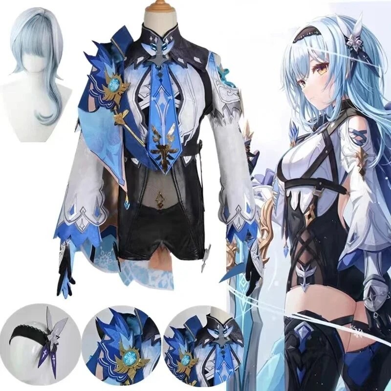 Jual PREORDER Anime Game Genshin Impact Eula Cosplay Costumes Uniform ...