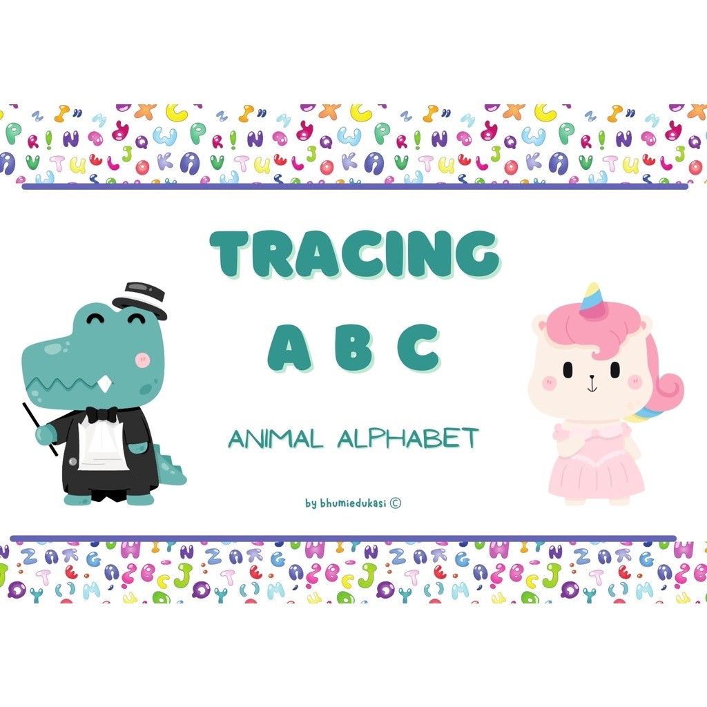 Jual TRACING A-Z / LEARNING ANIMAL ALPHABET / PAUD BELAJAR ABC | Shopee ...