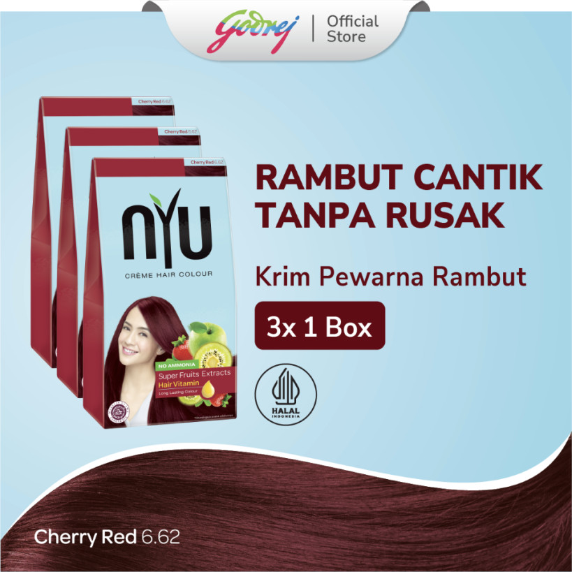 Jual NYU Creme Hair Colour Cherry Red x3 - Pewarna Rambut Panjang/Long ...