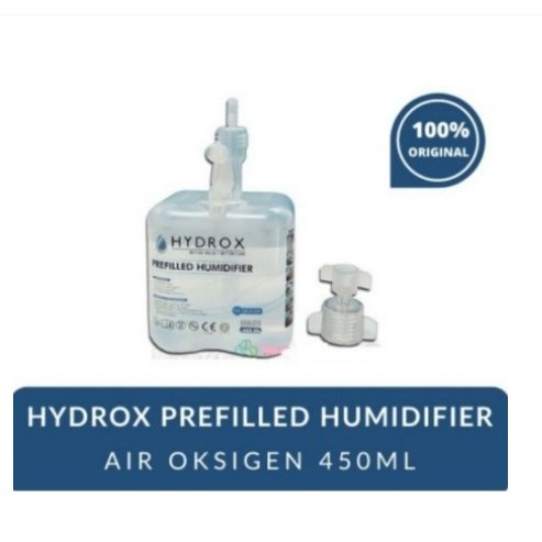 Jual Hydrox Prefilled Humidifier /Air Oksigen Concentrator Steril 450ml ...