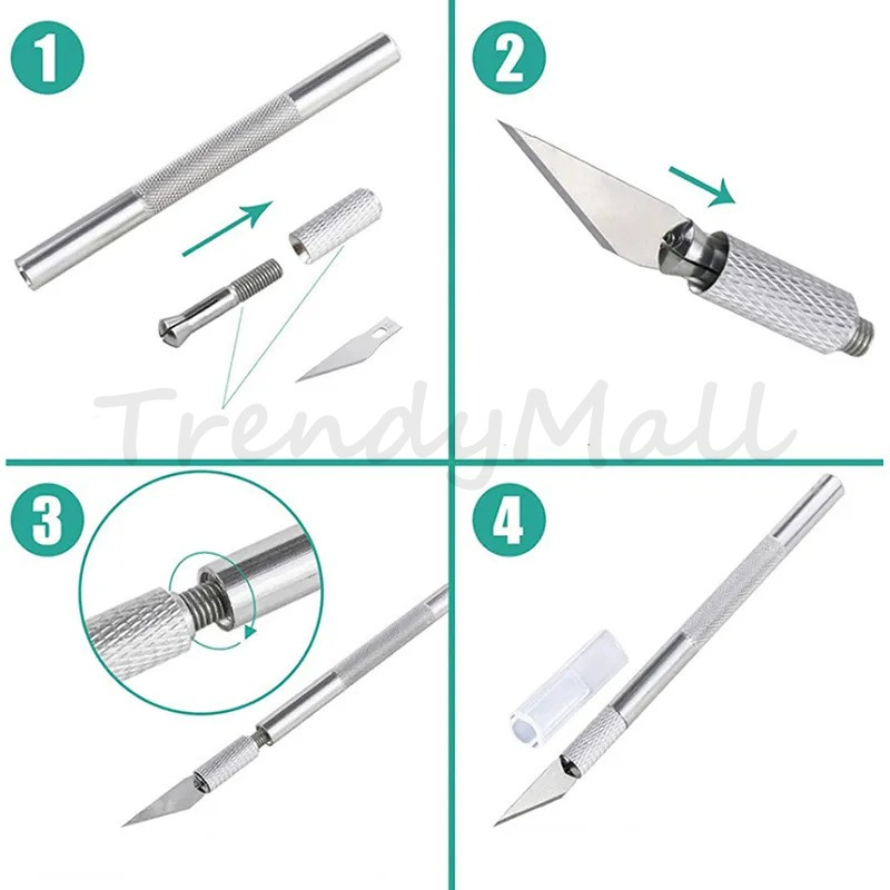 Jual Pisau Ukir Seni /Cutter Pen /Crafting Art Knife /Pen Ukir /Pen ...