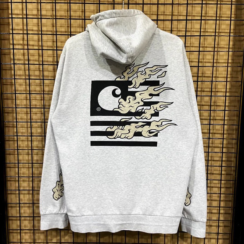 Jual RAMADHAN SALE JAKET HOODIE CARHARTT STATE FLAG FLAME