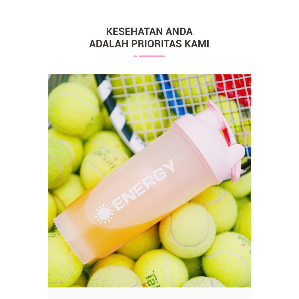 Jual Plus One - Botol Minum Shaker Olahraga/Botol Shaker Gym 500 ML ...