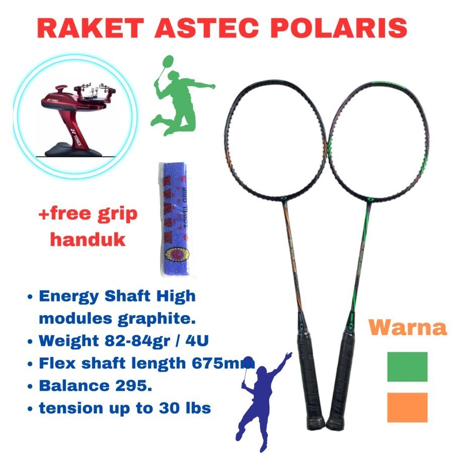 Jual RAKET BADMINTON BULUTANGKIS ASTEC POLARIS 3100-3000 | Shopee Indonesia