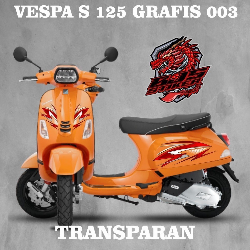 Jual striping vespa s 125 cc - striping sticker stiker polet lis vespa ...
