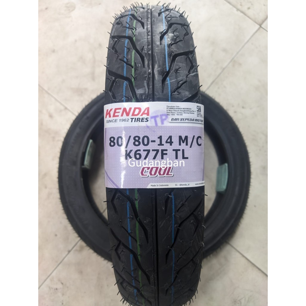 Jual (TUBELESS) Ban Kenda K677 80 80 14 Tubeless Luar BARU ORIGINAL ...