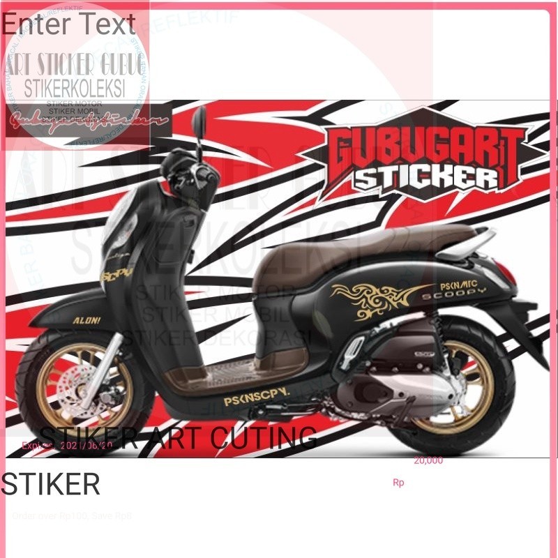 Jual Scoopy Batik cutting sticker variasi kerren simple | Shopee Indonesia
