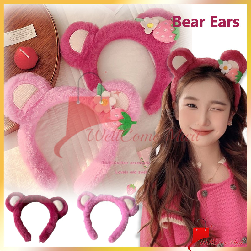 Jual Bando Karakter Telinga Bear Lucu Korea / Motif Bear Ears Bandana