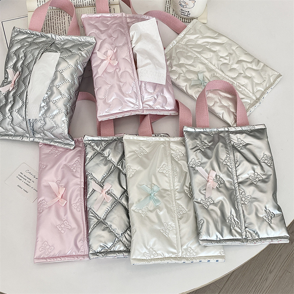 Jual [HARU] Silver Puffer Series Tissue Pouch Tempat Tisu Serbaguna ...