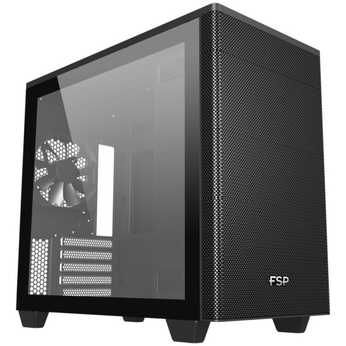 Casing FSP CST360 | M-ATX Mini Tower PC Case Include 2 Fans - Black