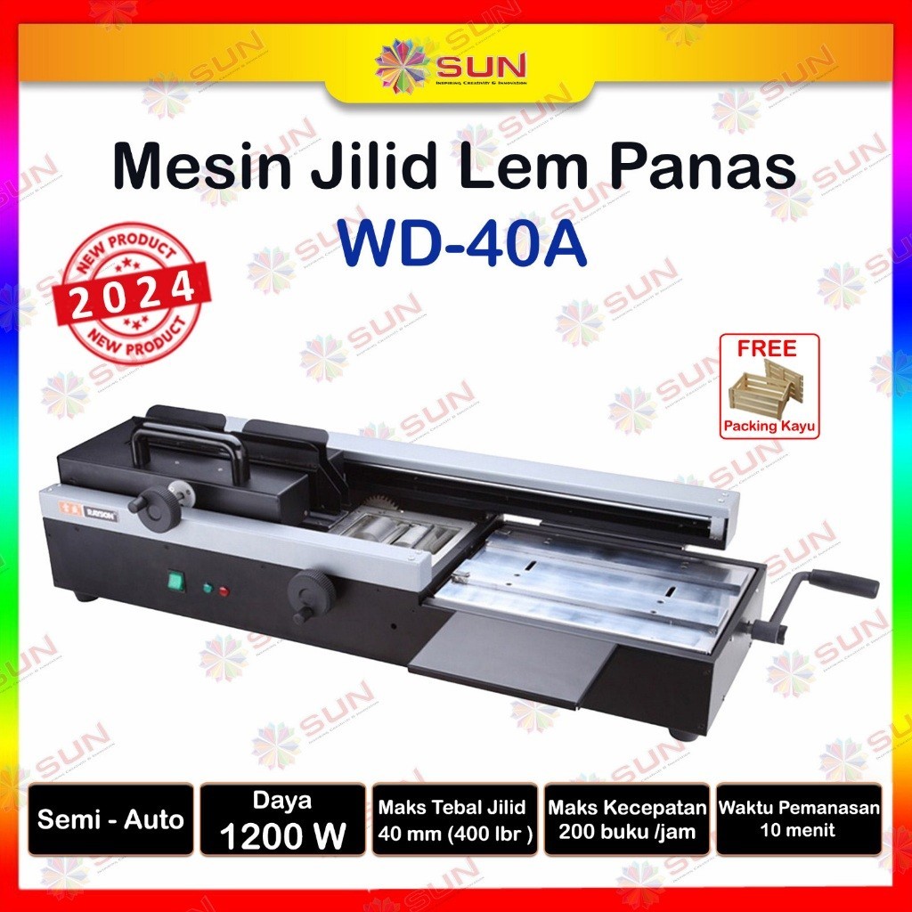 Jual Mesin Jilid Lem Panas Semi Automatic Wd 40a Ukuran A3 Softcover Hardcover Kualitas 5736