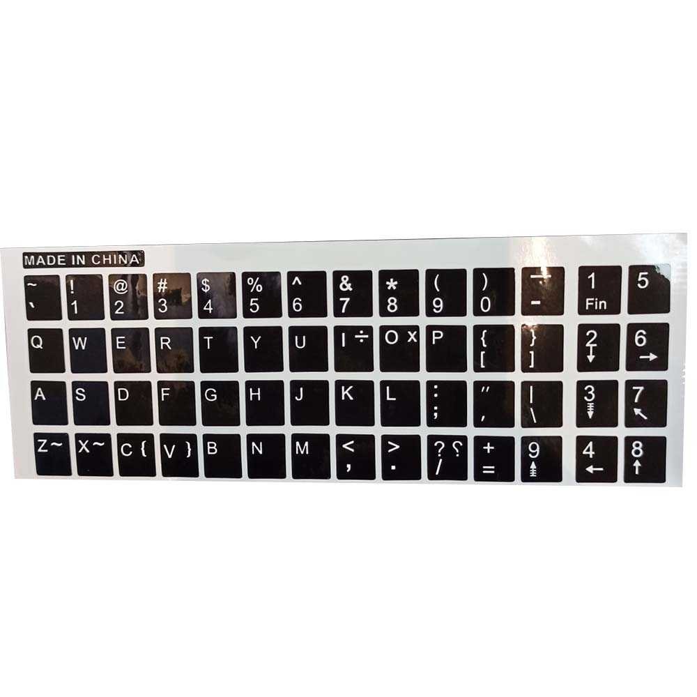 Jual Stiker Keyboard English Layout Key Caps Sticker QWERTY | Shopee ...