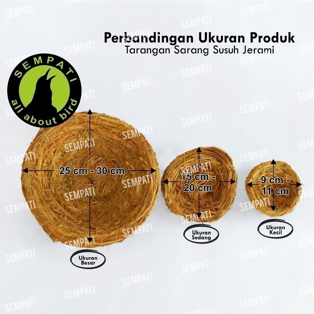Jual SEMPATI TARANGAN SARANG SUSUH SERAT JERAMI UKURAN BESAR TEMPAT ...