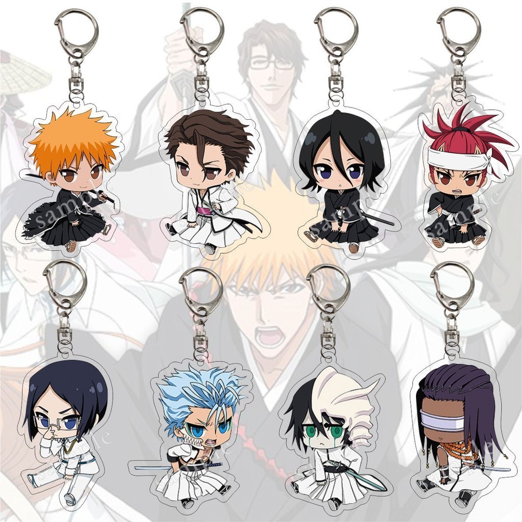 Jual Anime Bleach Acrylic Keychain Fashion Kurosaki Ichigo Ishida Uryuu ...