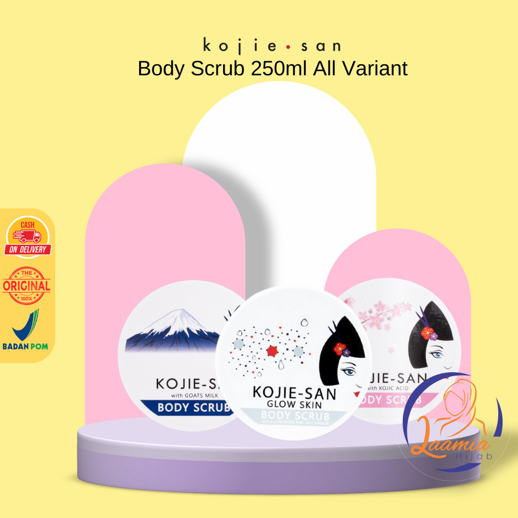 Jual Laamiahijab KojieSan Body Scrub 250ml All Variant Kojic Acid