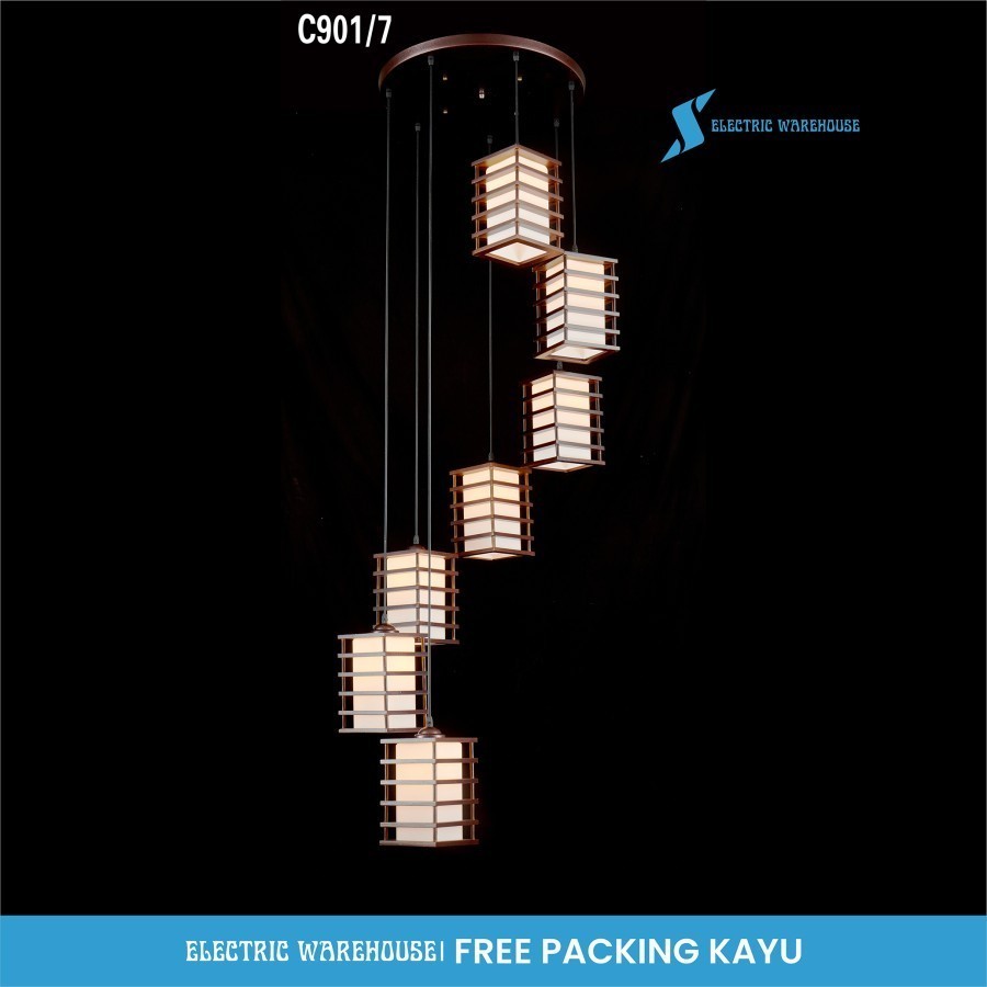 Jual LAMPU HIAS GANTUNG KAMAR RUANG TAMU MEWAH MINIMALIS SKP - C901-7