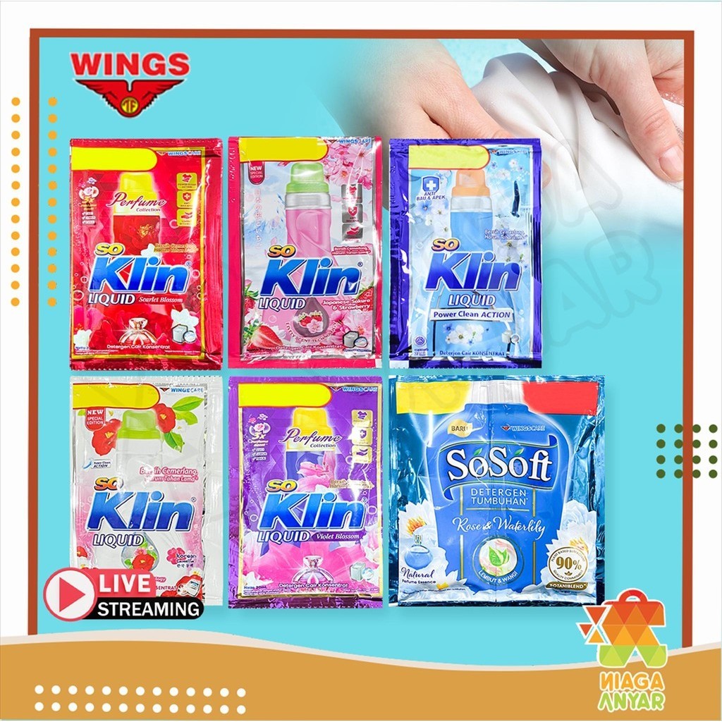 Jual NAS SoKlin SoSoft Liquid Cair Sachet Detergen Cair / So Klin So ...