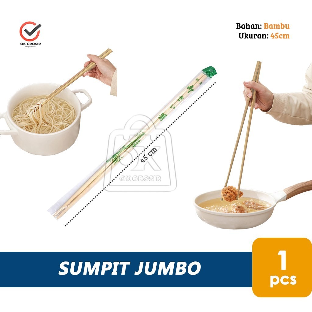 Jual Sumpit Bambu Panjang 45cm JUMBO Long Chopstick (1 pcs) | Shopee ...