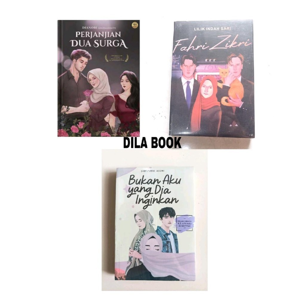 Jual 1 Paket 3 Buku Novel Remaja Perjanjian Dua Surga Fahri Zikri