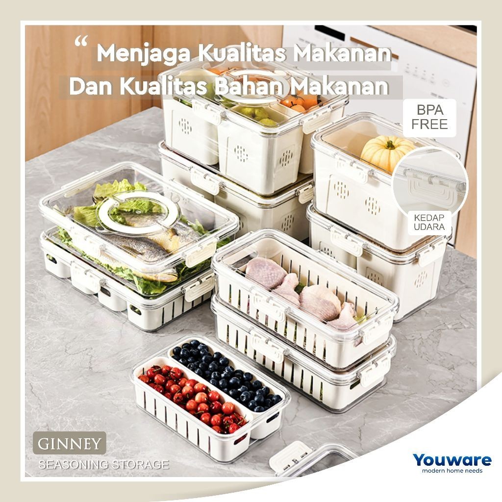 Jual Youware - Ginney Food Container (HARGA SATUAN) / Kotak penyimpanan ...