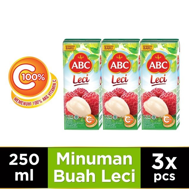 Jual ABC Lychee Juice 250 ml x 3 pcs | Shopee Indonesia