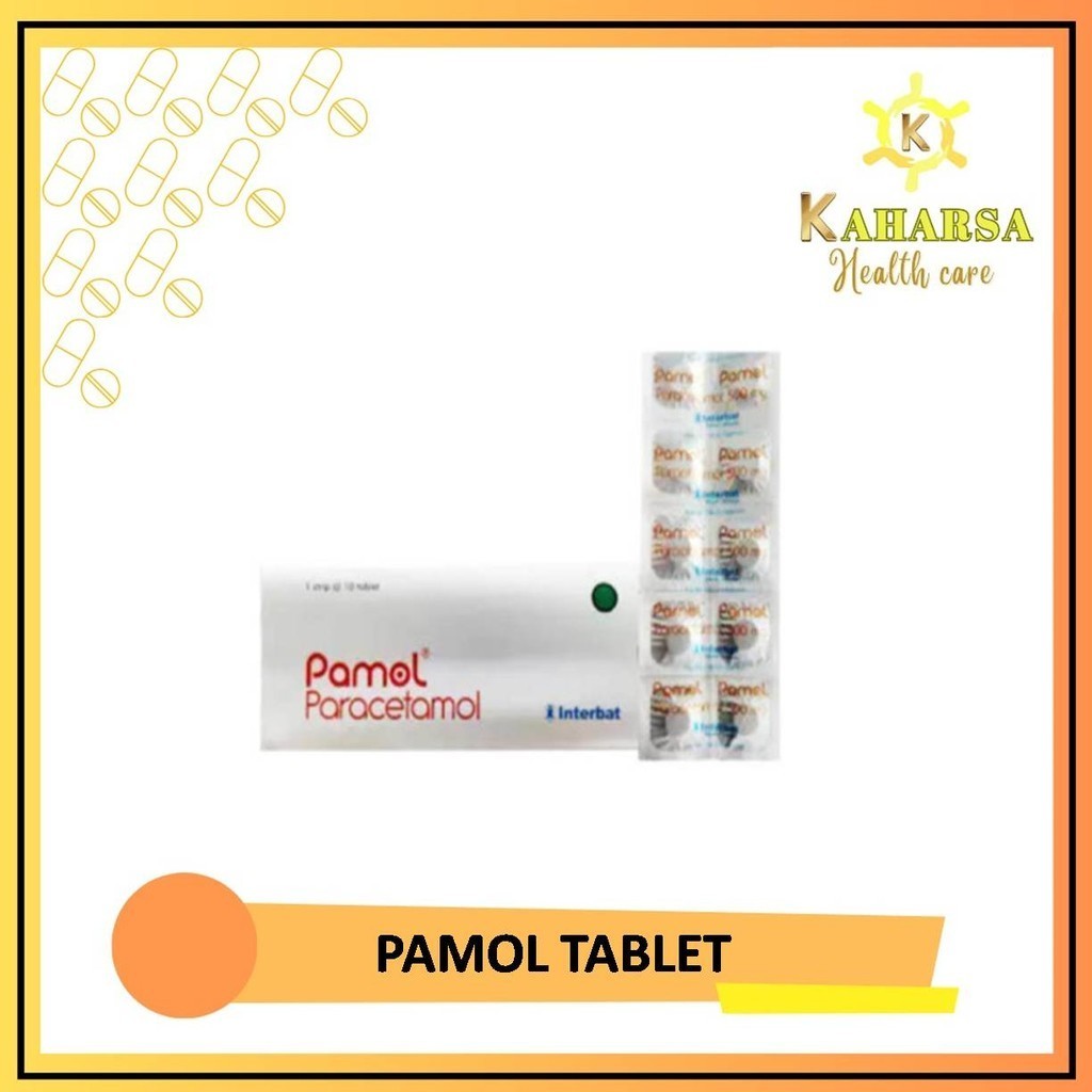Jual PAMOL Strip 10 Tablet - Paracetamol Obat Demam Panas Dewasa dan