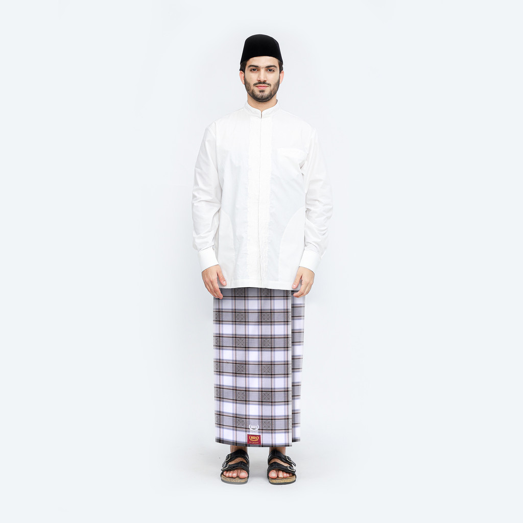 Jual Sarung BHS Excellent Gold Motif E52 TMB Putih Abu | Shopee Indonesia