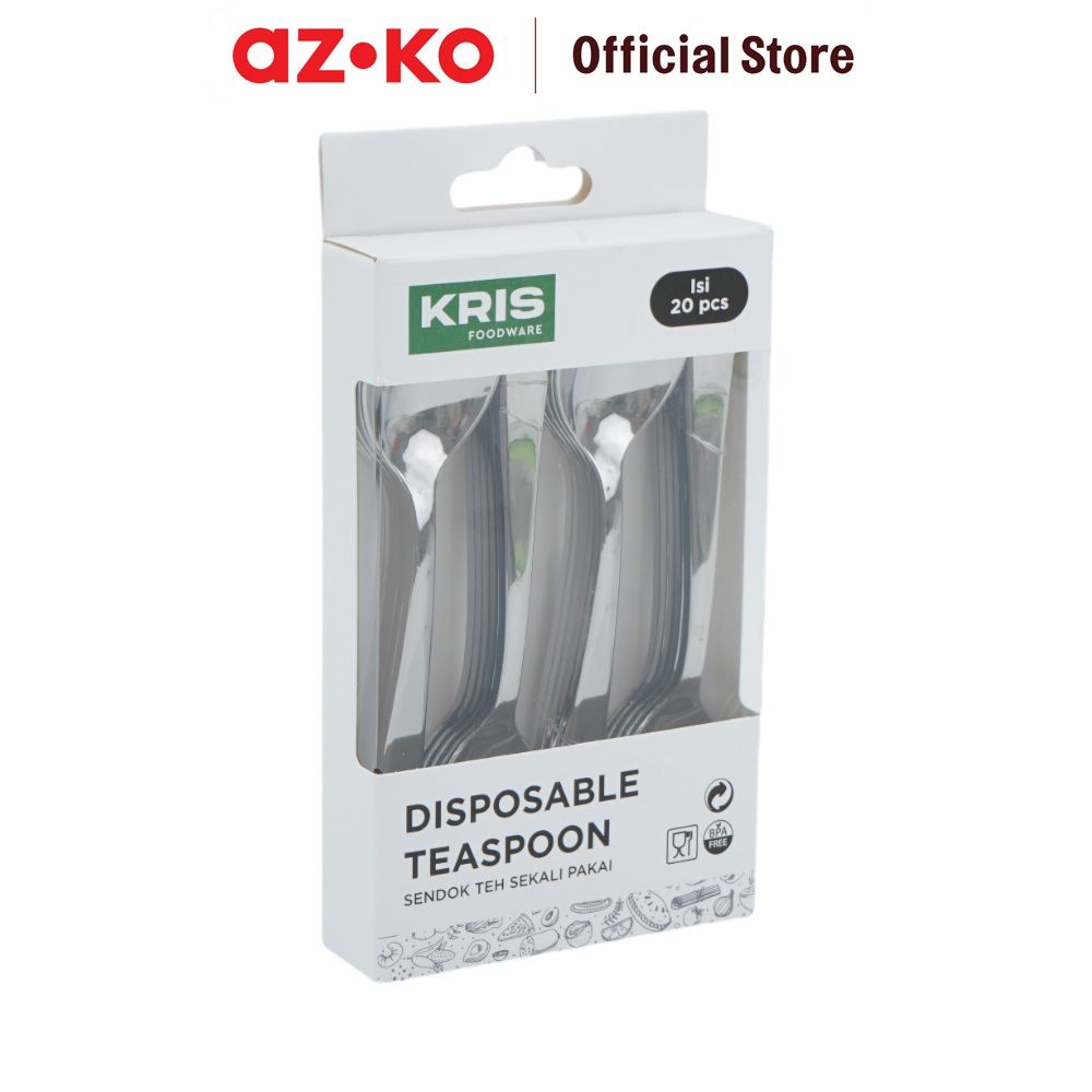 Jual AZKO Kris Set 20 Pcs Sendok Teh Sekali Pakai - Silver tea spoon ...