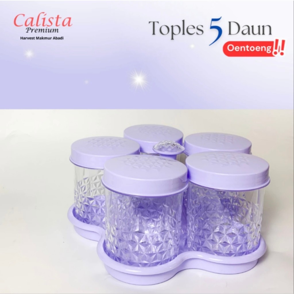 Jual Toples Calista 5 Daun Toples Kue Kering Lebaran Kristal Shopee Indonesia 1768