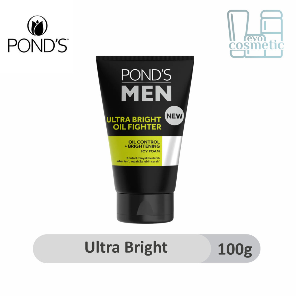 Jual Ponds Men Facial Wash Ultra Bright Oil Fighter 100g Shopee Indonesia