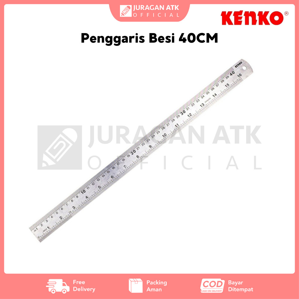 Jual Penggaris Besi Kenko 40cm Shopee Indonesia