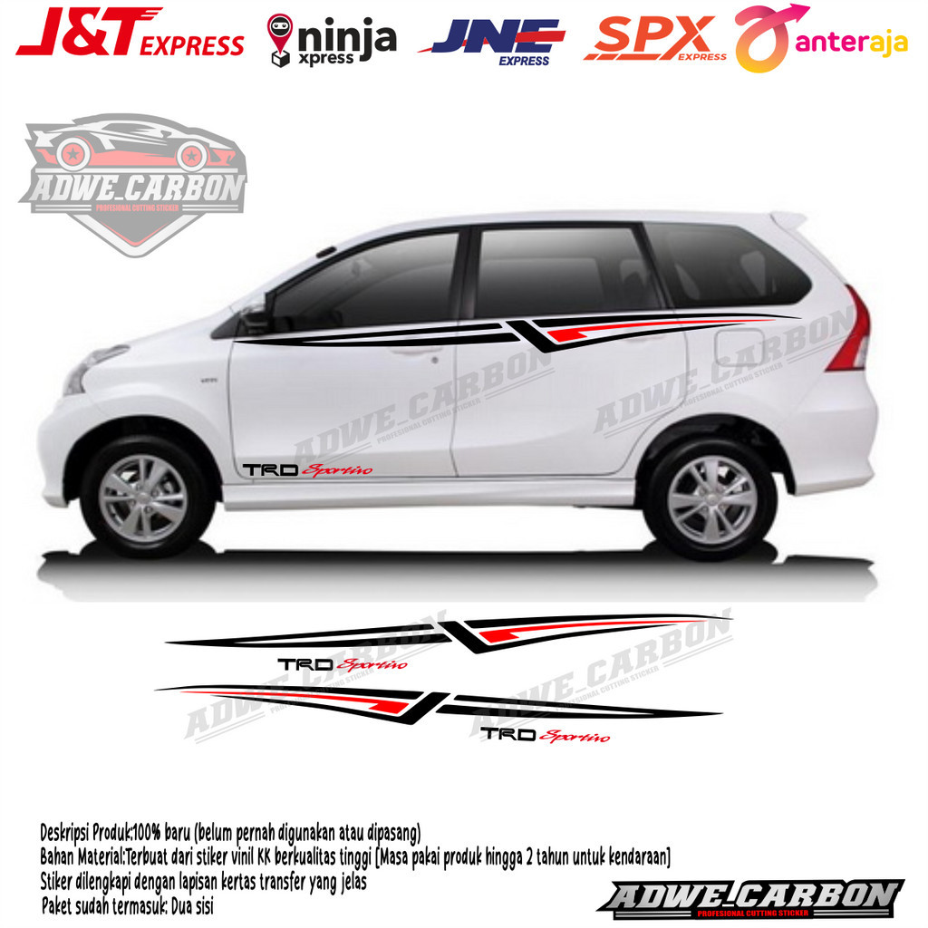Jual sticker mobil avanza cutting stiker avanza striping avanza ...