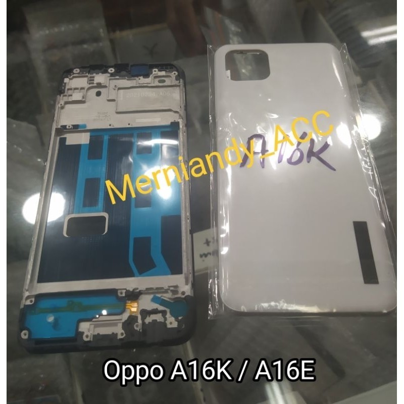 Jual kesing fullset frame lcd Oppo A16K / A16E Cessing hausing + Frame ...