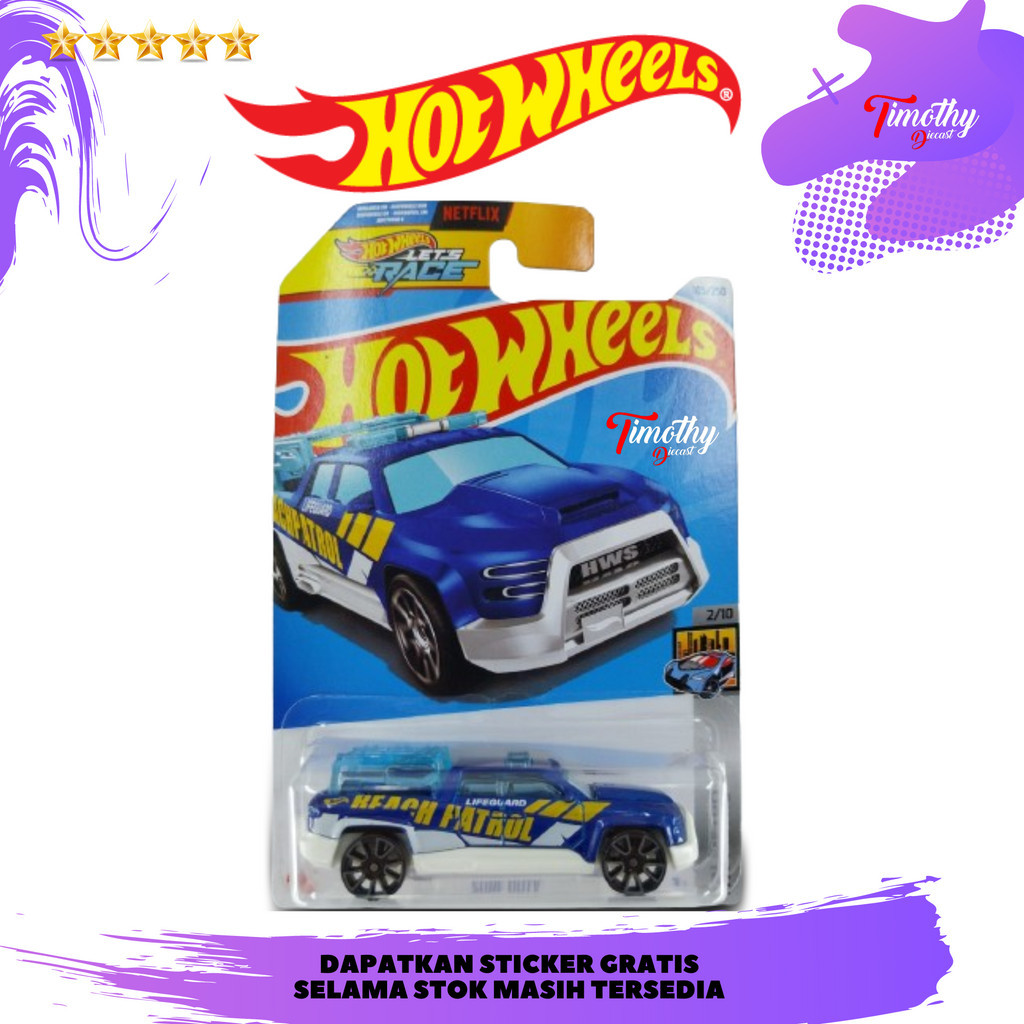Hot Wheels Surf Duty - HW Metro 2/10 - Auto Giocattolo In Scala 1:64 Con Tema Bagnino E Spiaggia, Ispirata A Netflix Let's Race, Edizione Limitata 2024 - 4