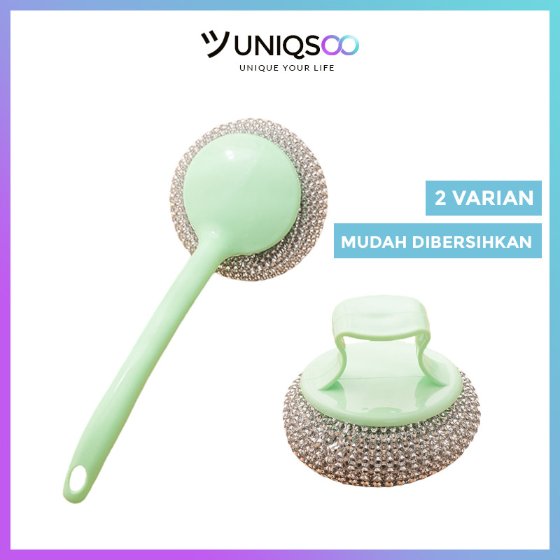 Jual UNIQSOO Sikat Kawat Spon PET Cuci Piring Panci Sabut Spons Sponge ...