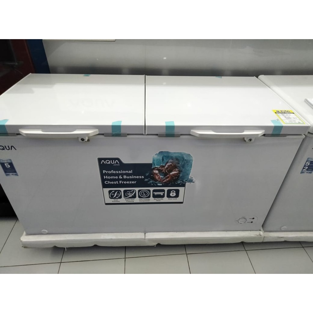Jual AQUA AQF 420 W CHEST FREEZER BOX 420 L LEMARI PEMBEKU 420 LITER ...