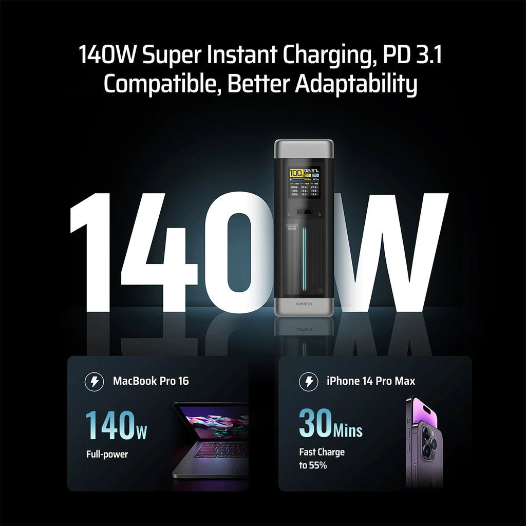 KiiP x Cuktech P23 Power Bank 25000mAh 210W USB Type-C Fast Charging