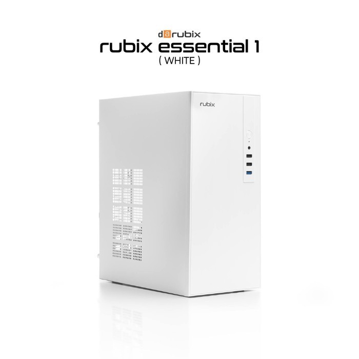 Jual DA RUBIX Essential 1 micro-ATX White PC Case + 350Watts ATX PSU ...