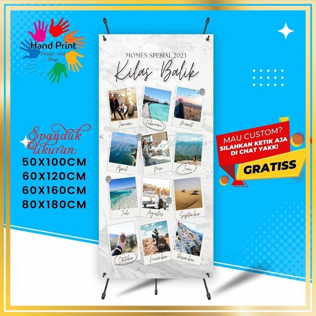 Jual SPANDUK BANNER Foto Grid Momen Liburan Kolase Foto F MMT Spanduk