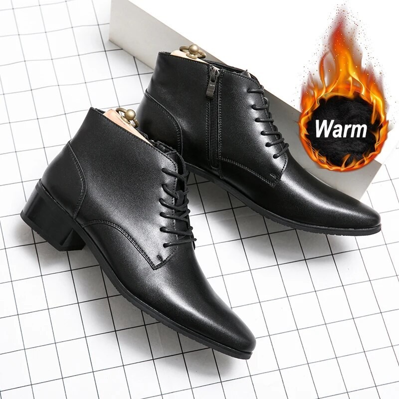 Lace Up Fur Ankle Boots Jual Genuine Leather Spring Designer