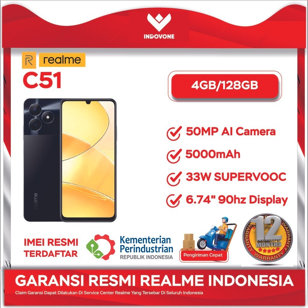 Jual Realme C51 4/128GB NFC Garansi Resmi | Shopee Indonesia