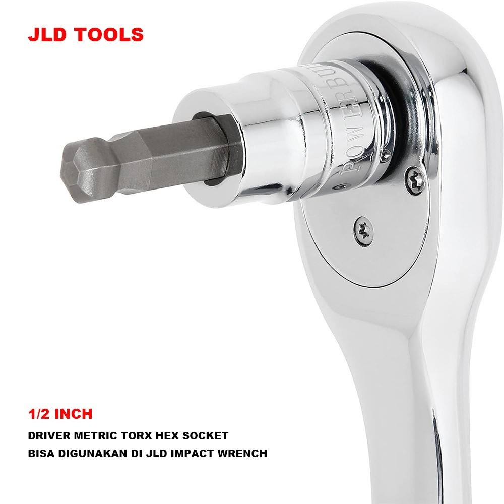 Jual JLD 1/2 Inch Driver boal Metric Torx Hex Socket 9PC Mata Socket ...