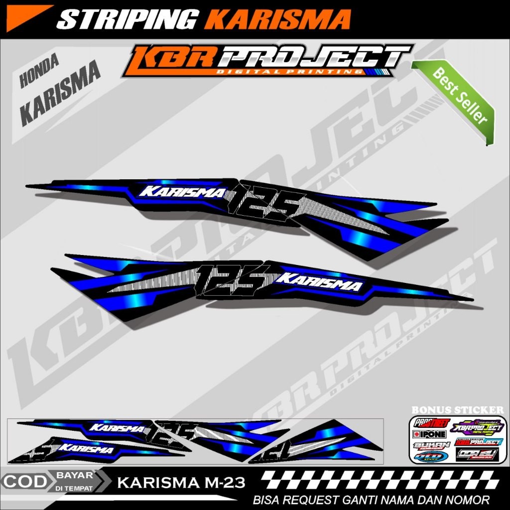 Jual Stiker Striping Premium Motor Keren Lis Variasi Honda Racing ...