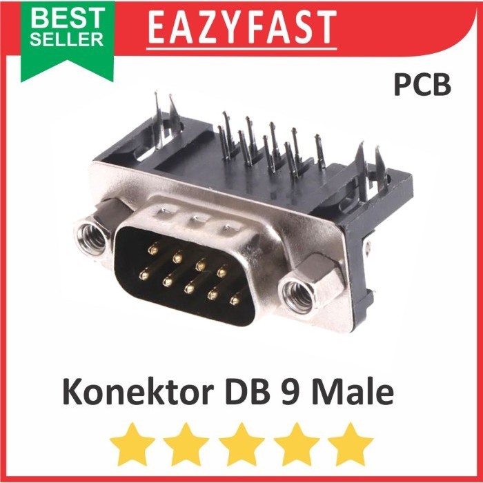 Jual Konektor DB9 Male PCB Serial COM Port RS232 DB 9 Connector Jack ...