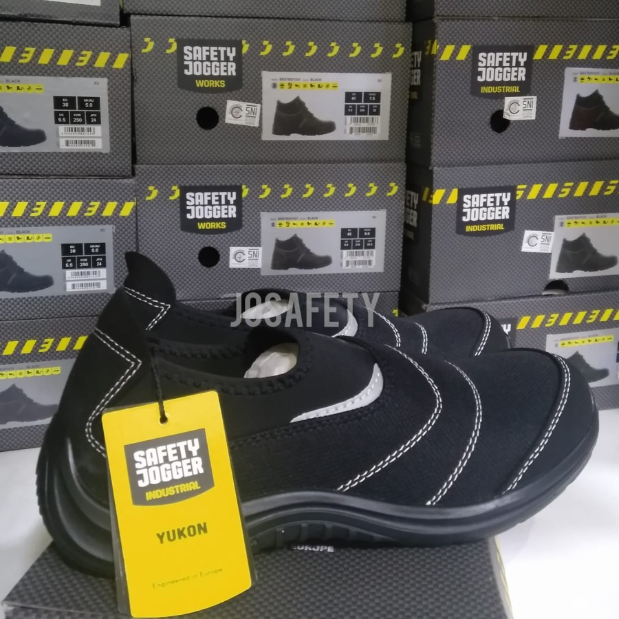 Jual Sepatu Safety Jogger Yukon Black S P Shopee Indonesia