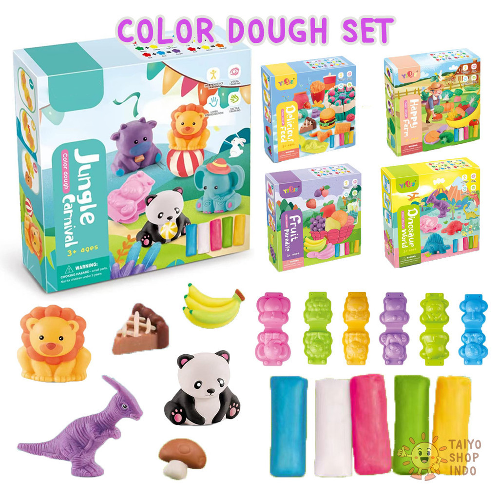 Jual TAIYO Color Dough 3D Set Pretend Play Doh Clay Mainan Anak Edukasi ...