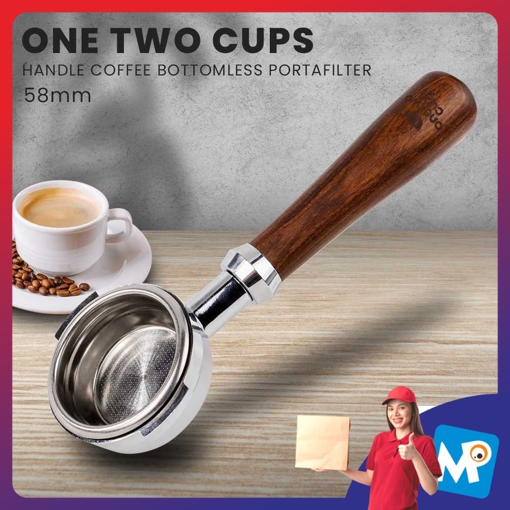 Jual One Two Cups Bottomless Naked Portafilter Stainless Steel 58mm E61 Shopee Indonesia